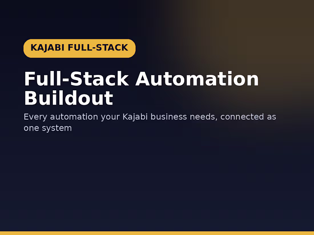 Cover image for Kajabi Full-Stack Automation Buildout