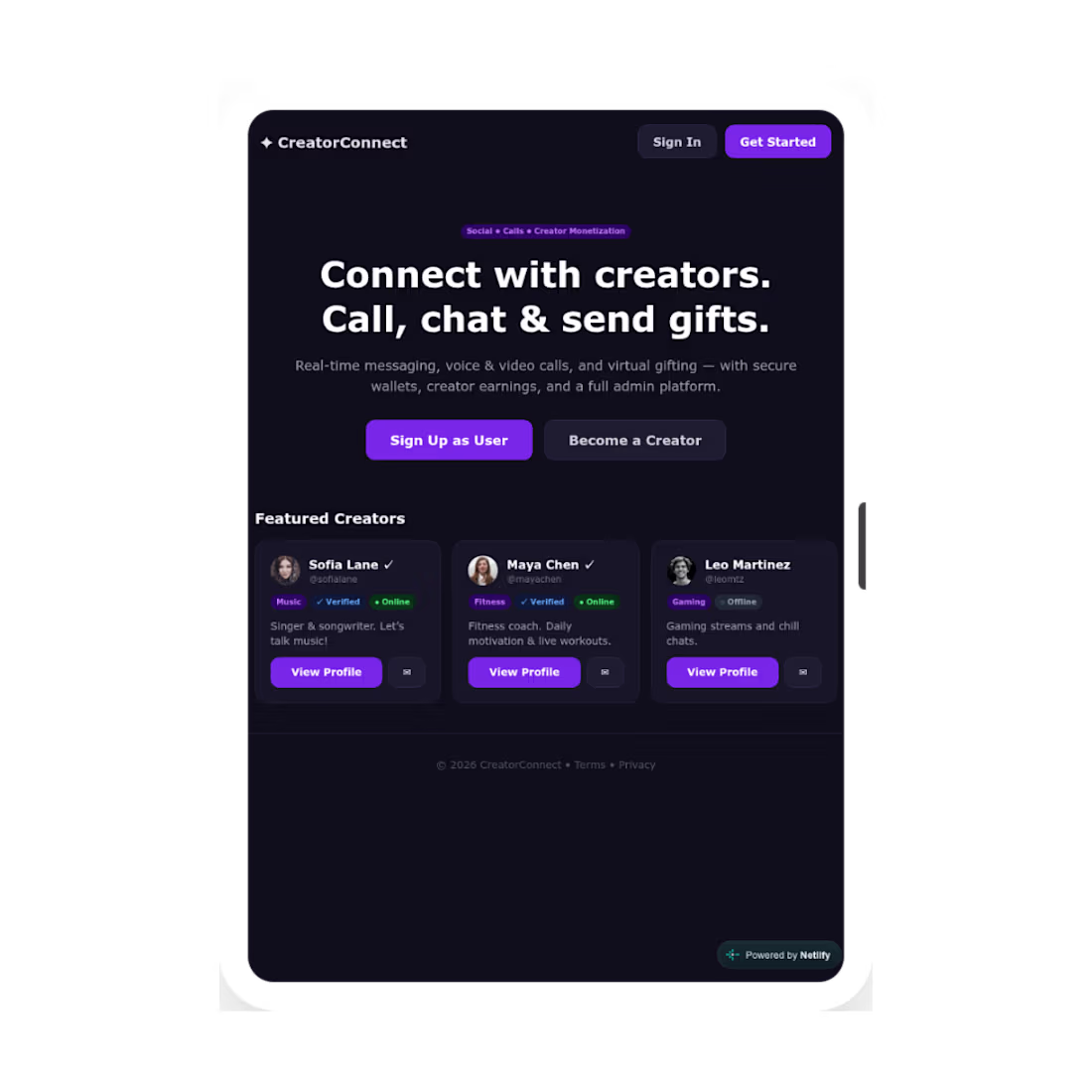 Cover image for  Creator Marketplace website development