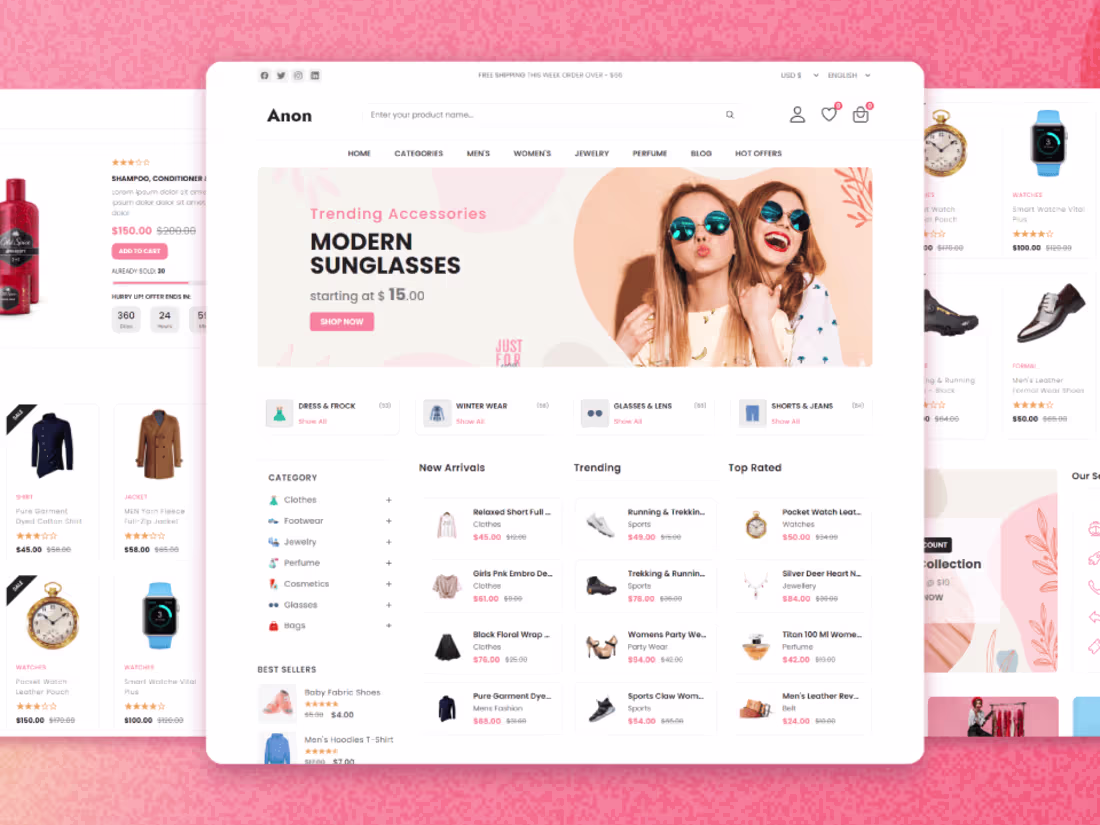 Cover image for Custom Responsive E-commerce Website | Angular Custom Code