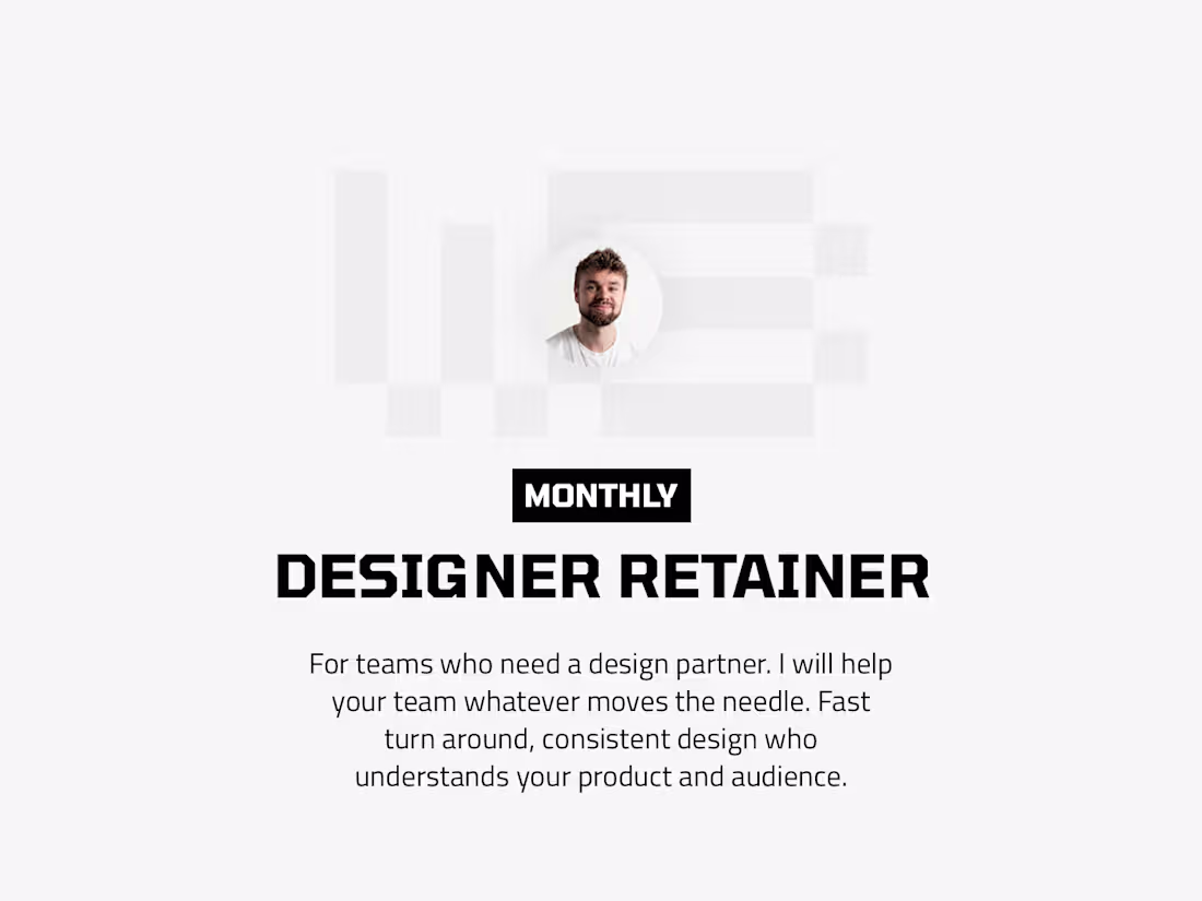 Cover image for Design Retainer - Monthly support
