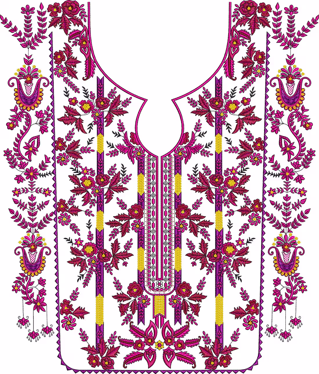 Cover image for Three piece neck embroidery with