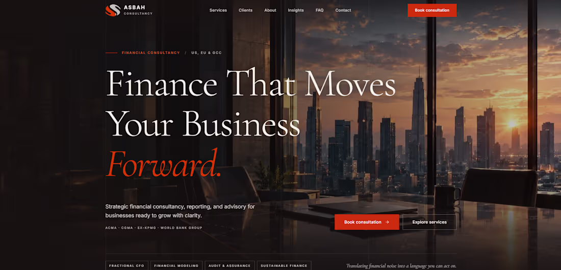 Cover image for Asbah Consultancy — Finance Consultancy
