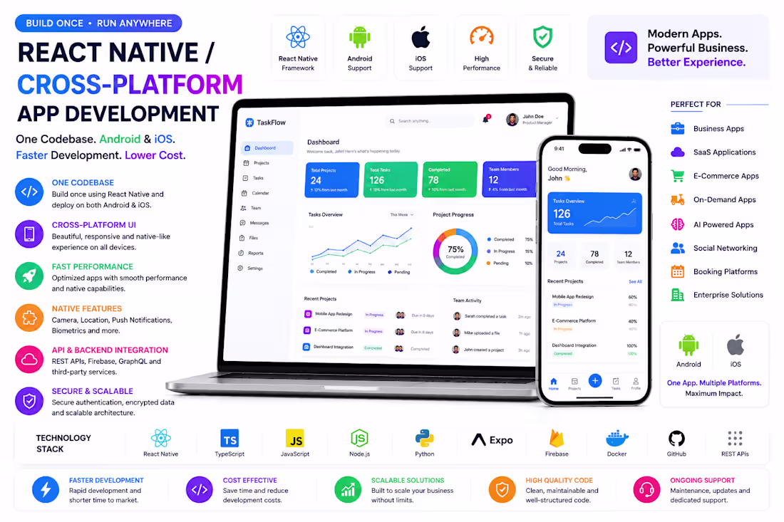 Cover image for React Native / Cross-Platform App Development