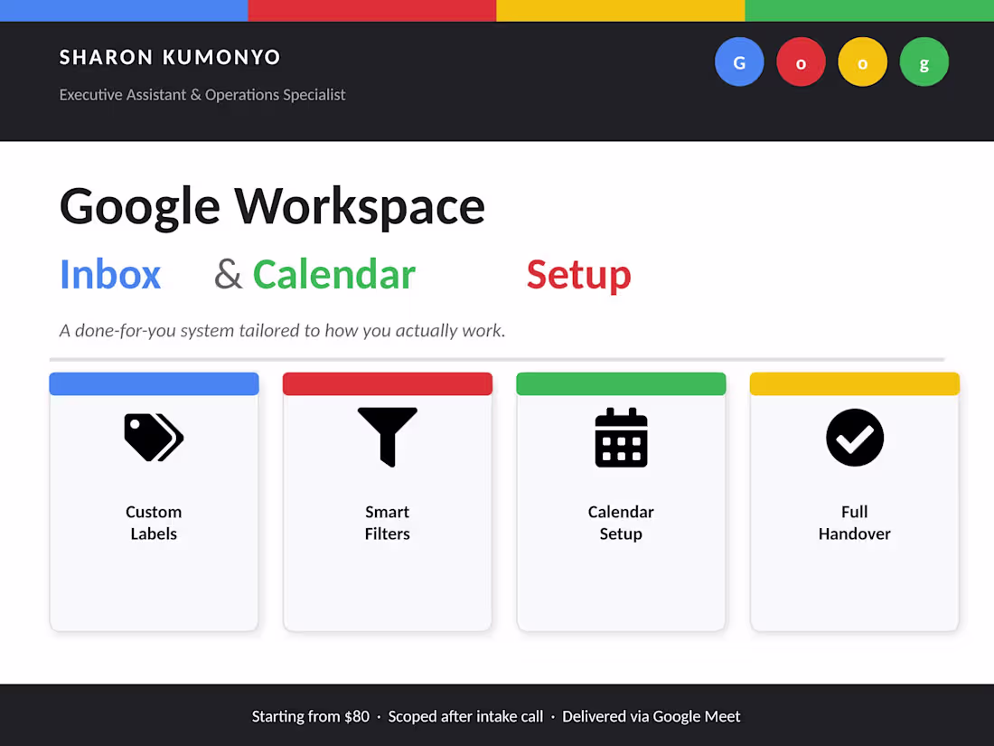 Cover image for Google Workspace Inbox & Calendar Setup