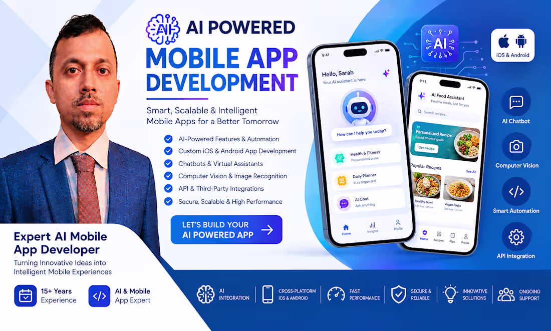 Cover image for AI powered mobile app development 