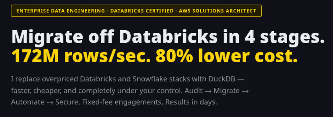 Cover image for Migrate off Databricks in 4