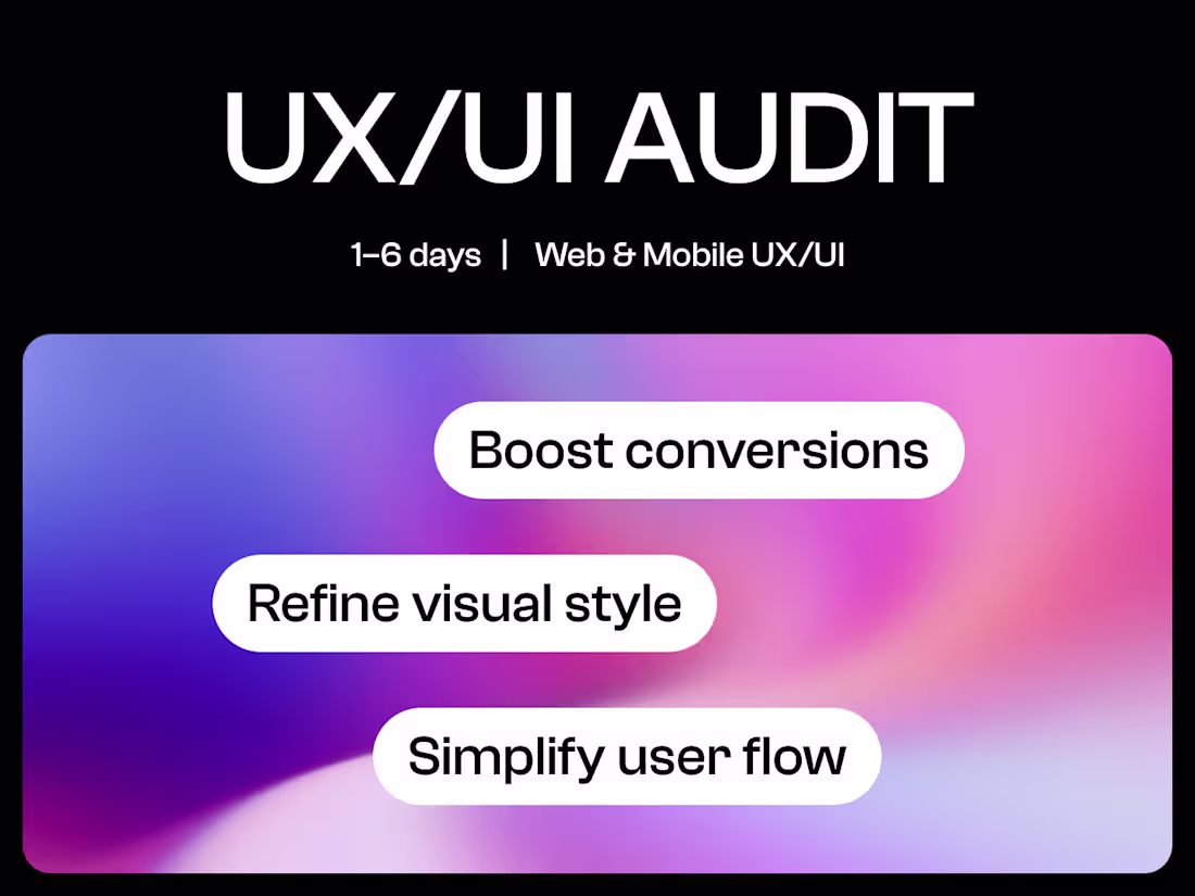 Cover image for UX/UI Audit | Web & Mobile