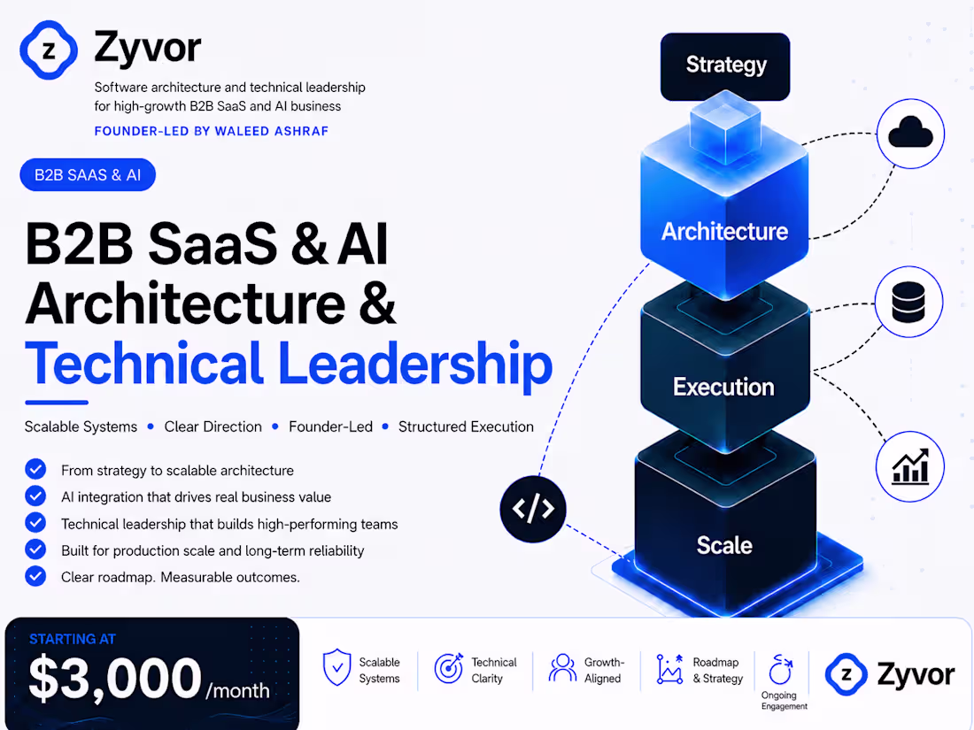 Cover image for B2B SaaS & AI Architecture & Technical Leadership