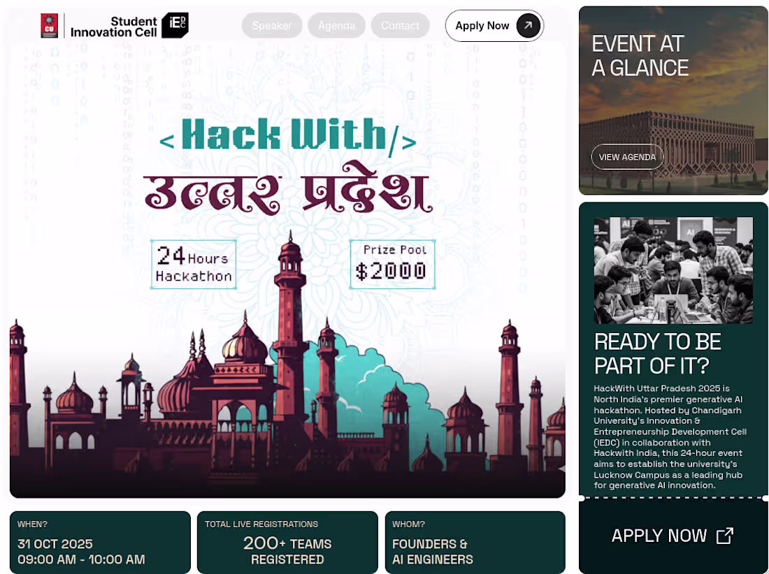 Cover image for Hack with UP event website
