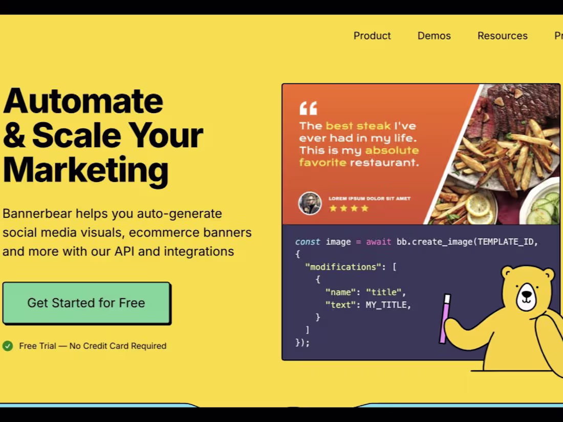 Cover image for Bannerbear — Media Generation API