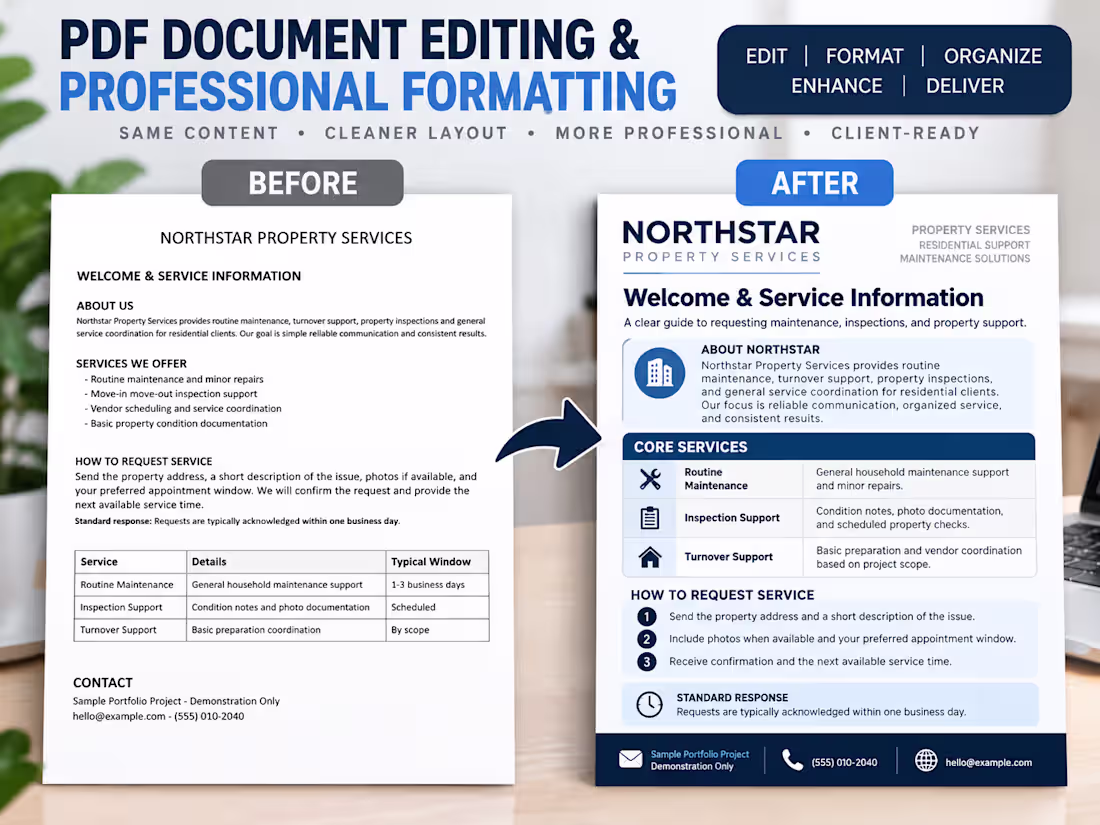 Cover image for Before & after example showcasing