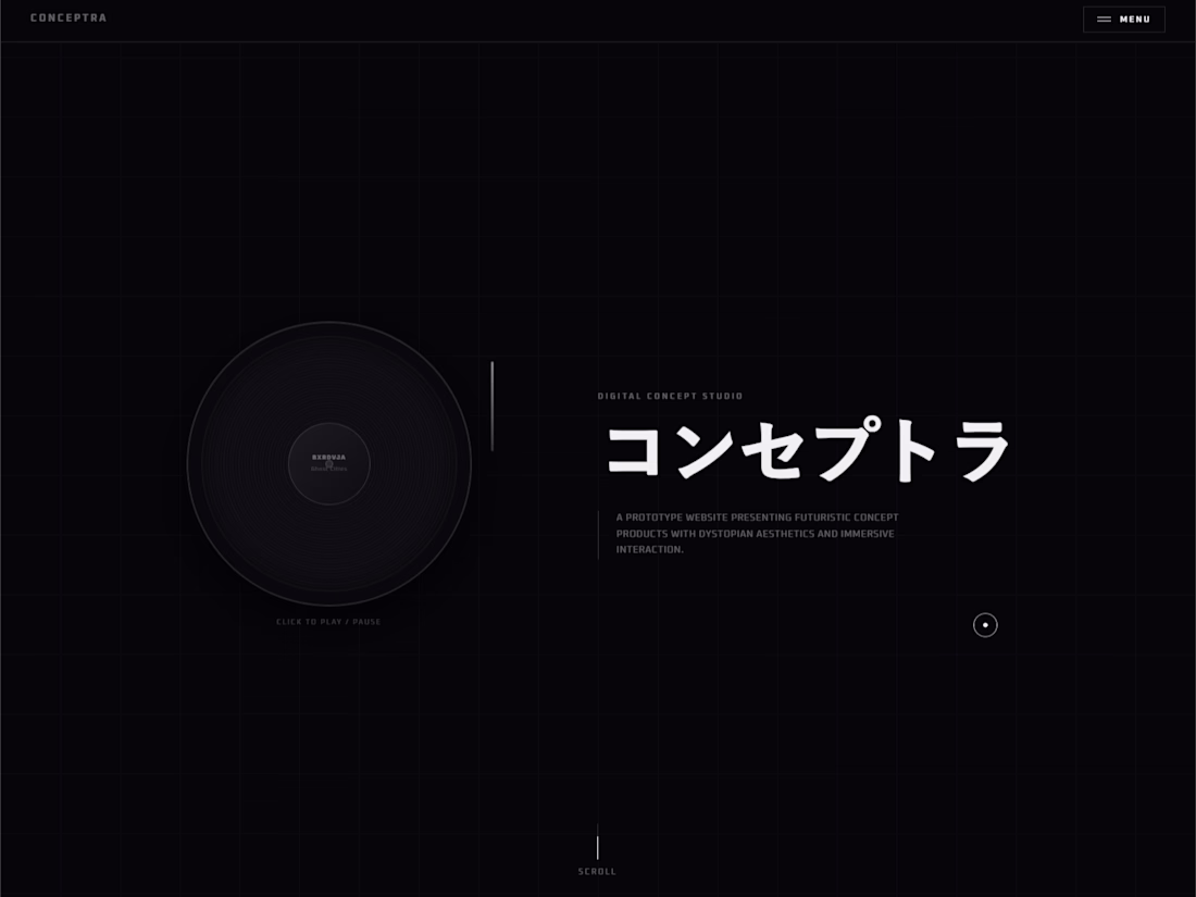 Cover image for CONCEPTRA - Futuristic Product Showcase Website