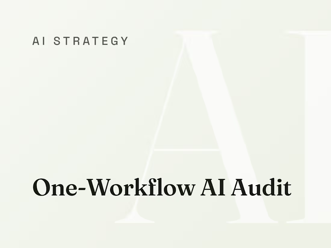 Cover image for One-Workflow AI Audit