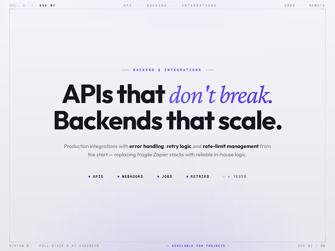 Cover image for API Integration and Backend Development
