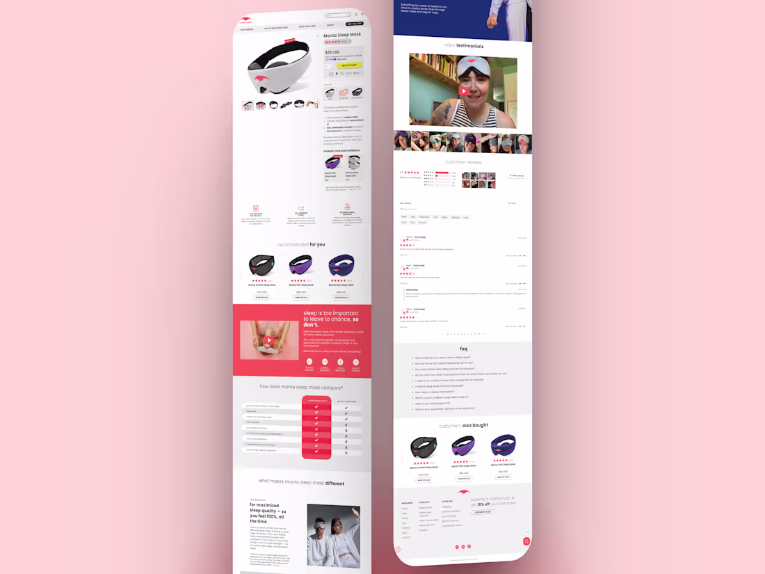 Cover image for Manta Sleep PDP | Figma to Shopify Development 