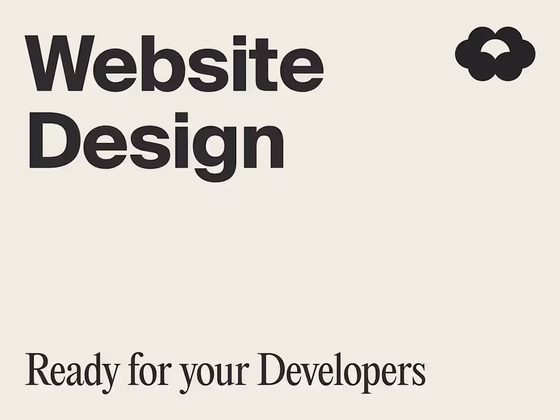 Cover image for Website Design – Ready for your Developers