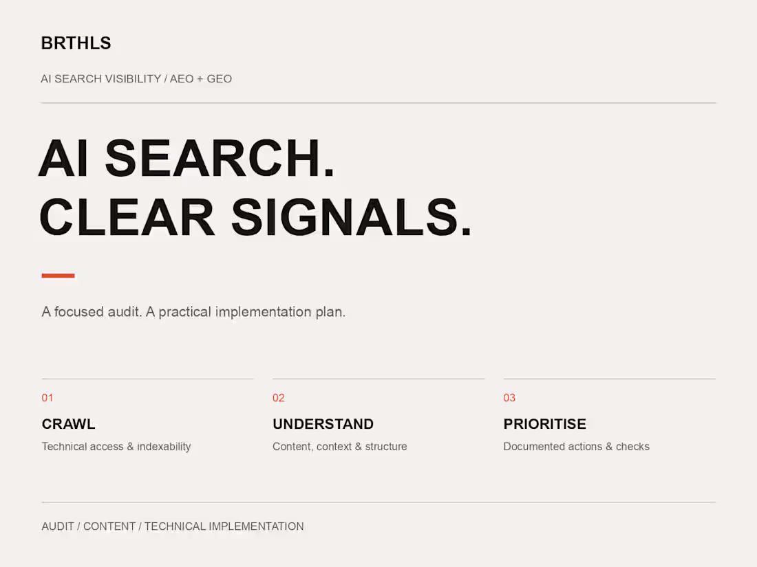 Cover image for AI Search Visibility Audit & AEO/GEO Implementation
