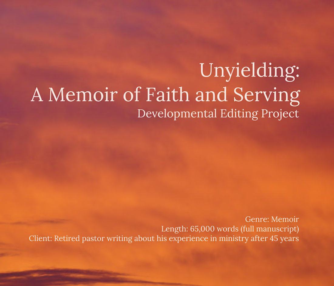 Cover image for Unyeilding: A Memoir Editing Project
