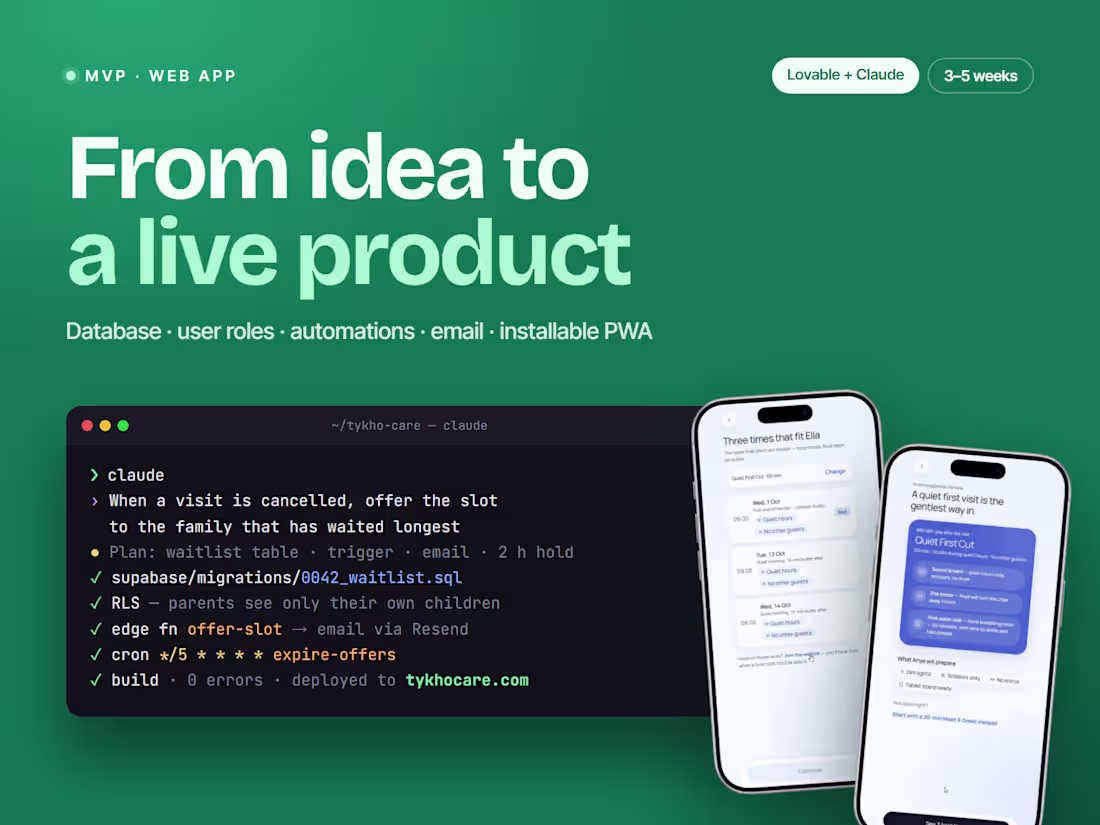 Cover image for MVP Web App with Backend — From Idea to Live Product