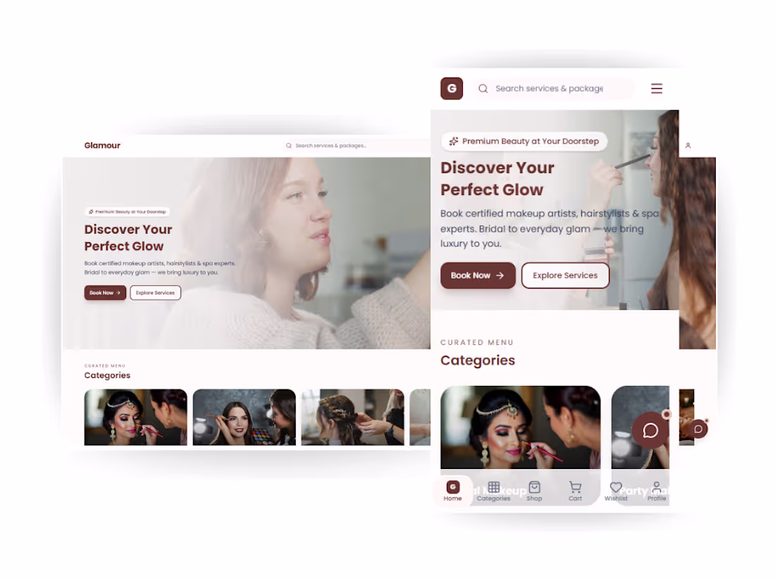 Cover image for Glamour - AI Powered Booking