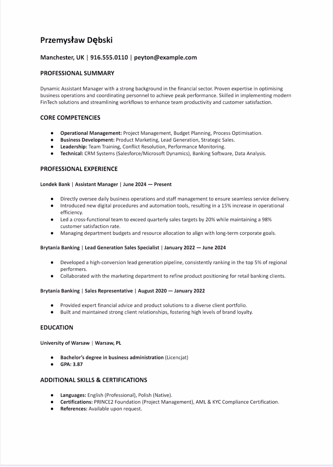 Cover image for Professional CV Writing & Optimisation for UK Market