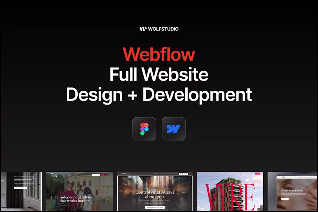 Cover image for Website Design + Webflow Development