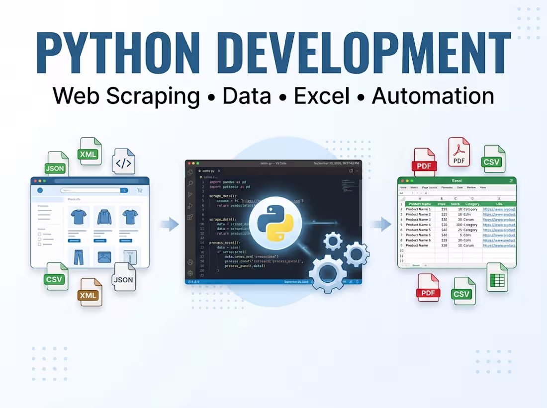 Cover image for Python Development | Web Scraping, Data & Automation