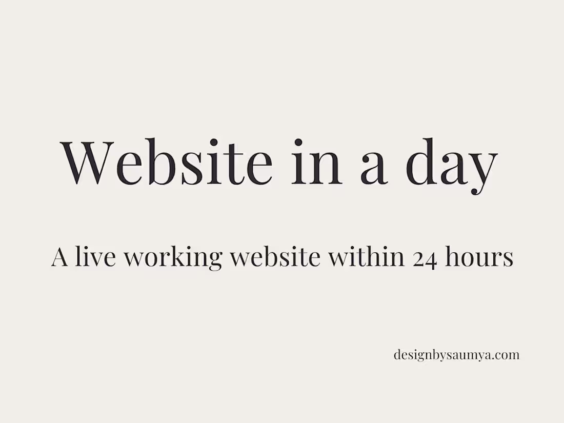 Cover image for Website In-A-Day 