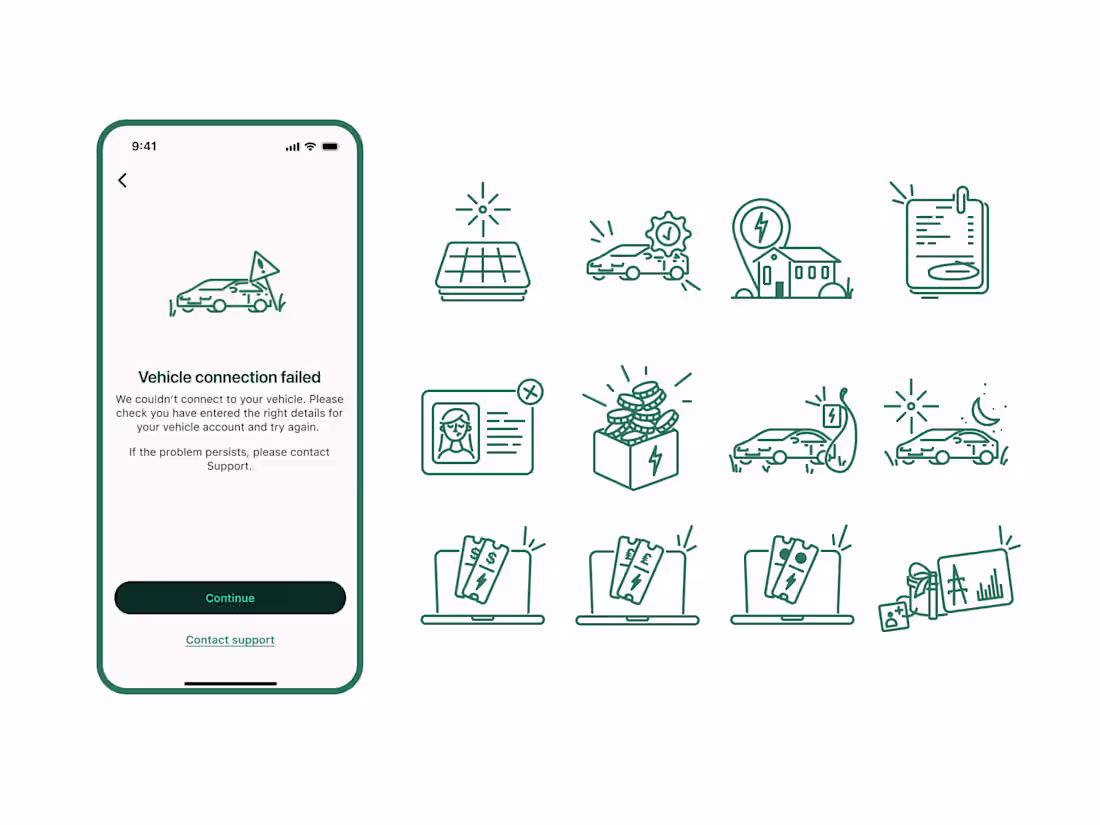 Cover image for In-app Illustrations for Smart EV Charging App