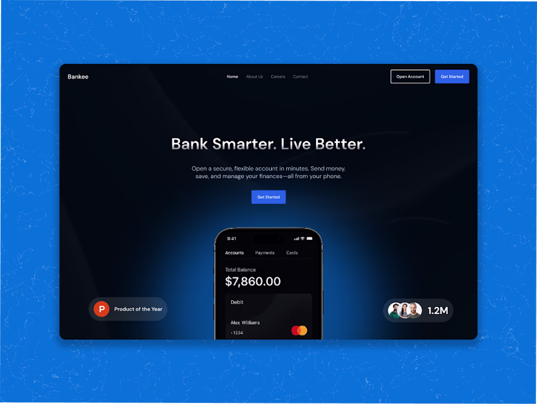 Cover image for Fintech Hero Section Design