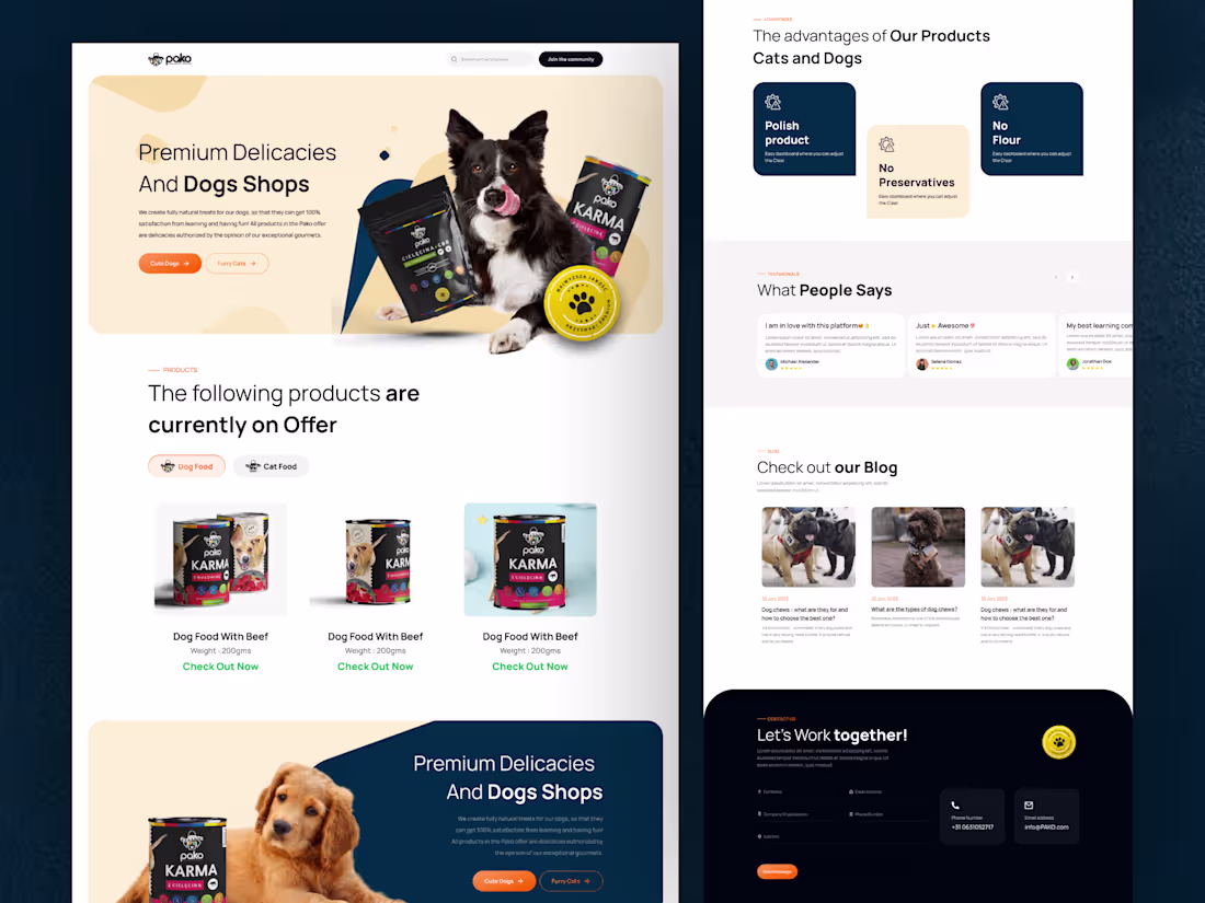 Cover image for Modern eCommerce Landing Design for Premium Pet Food Brands