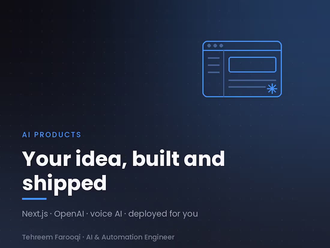 Cover image for AI Product Build: From Idea to a Live, Working Product