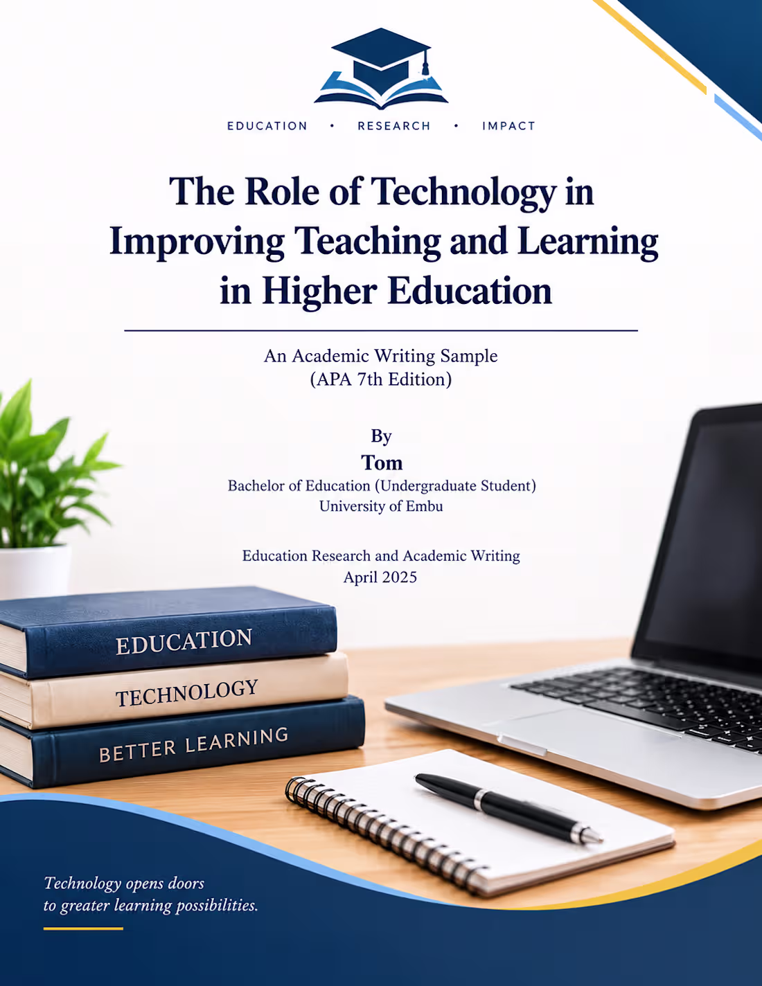 Cover image for A two-page academic writing sample