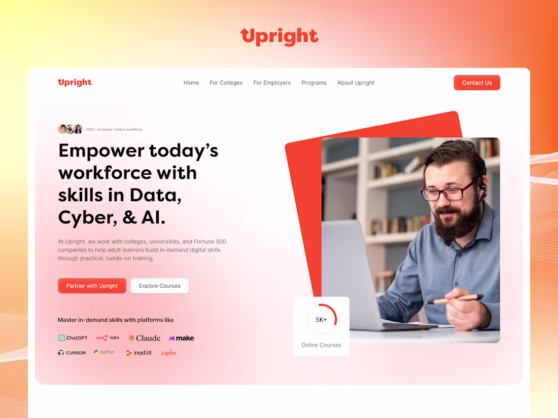 Cover image for Uprighted EdTech Website Design & Development