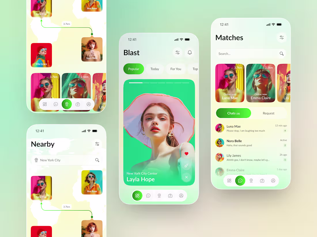 Cover image for Modern Dating App UI Design

This