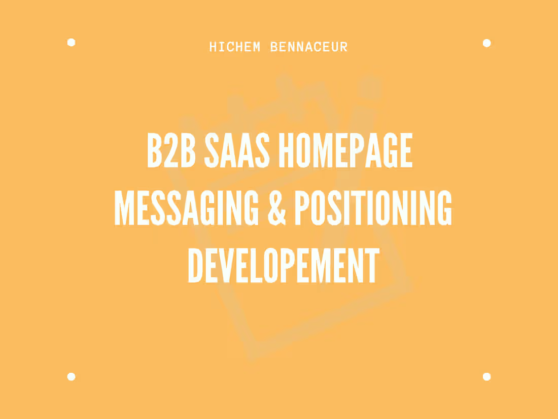 Cover image for B2B Saas messaging & positioning