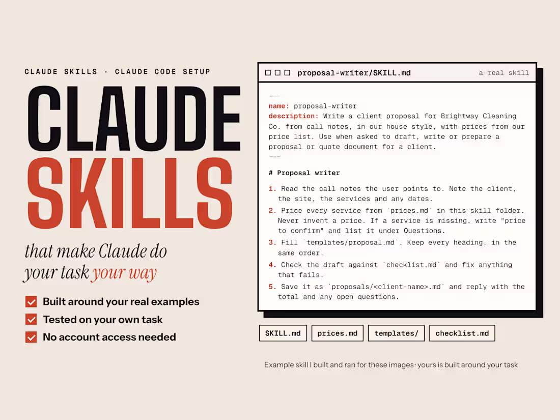 Cover image for Custom Claude Skills and Claude Code setup for your workflow