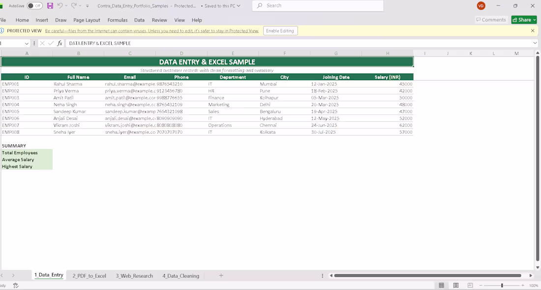 Cover image for Data Entry