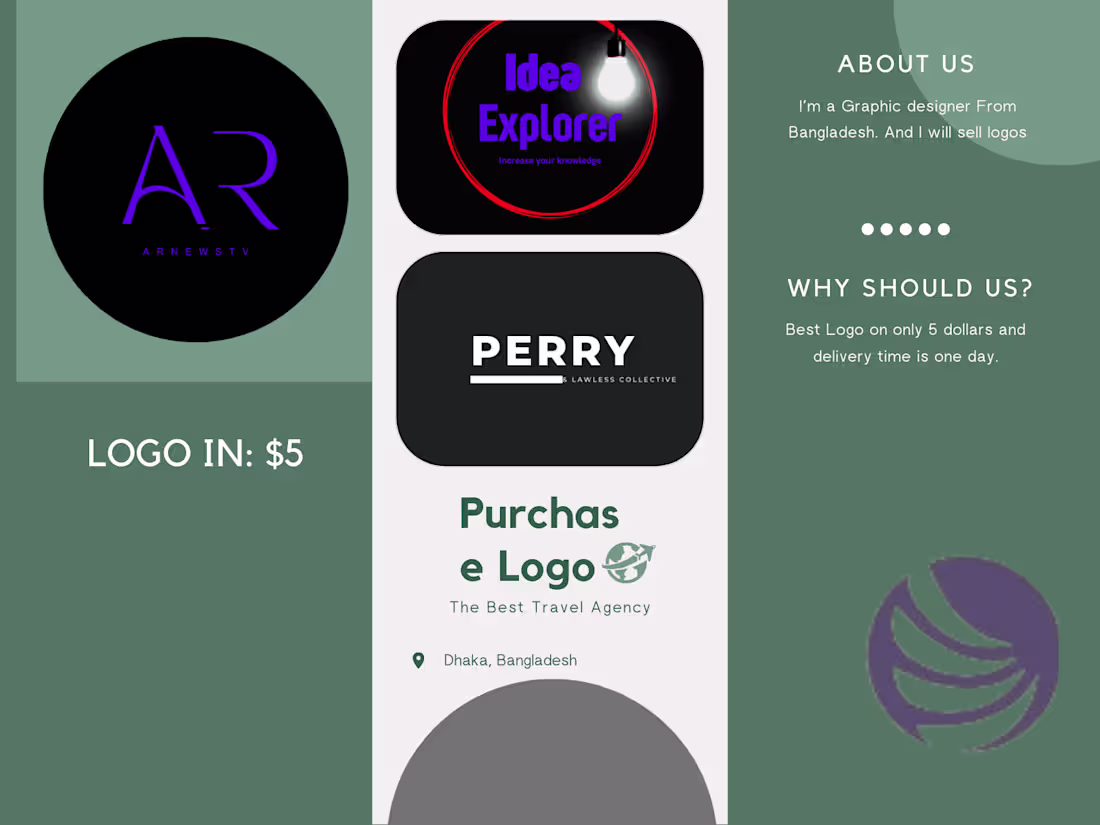 Cover image for I will create catchy look logos,