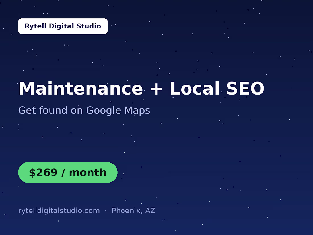 Cover image for Maintenance + Local SEO