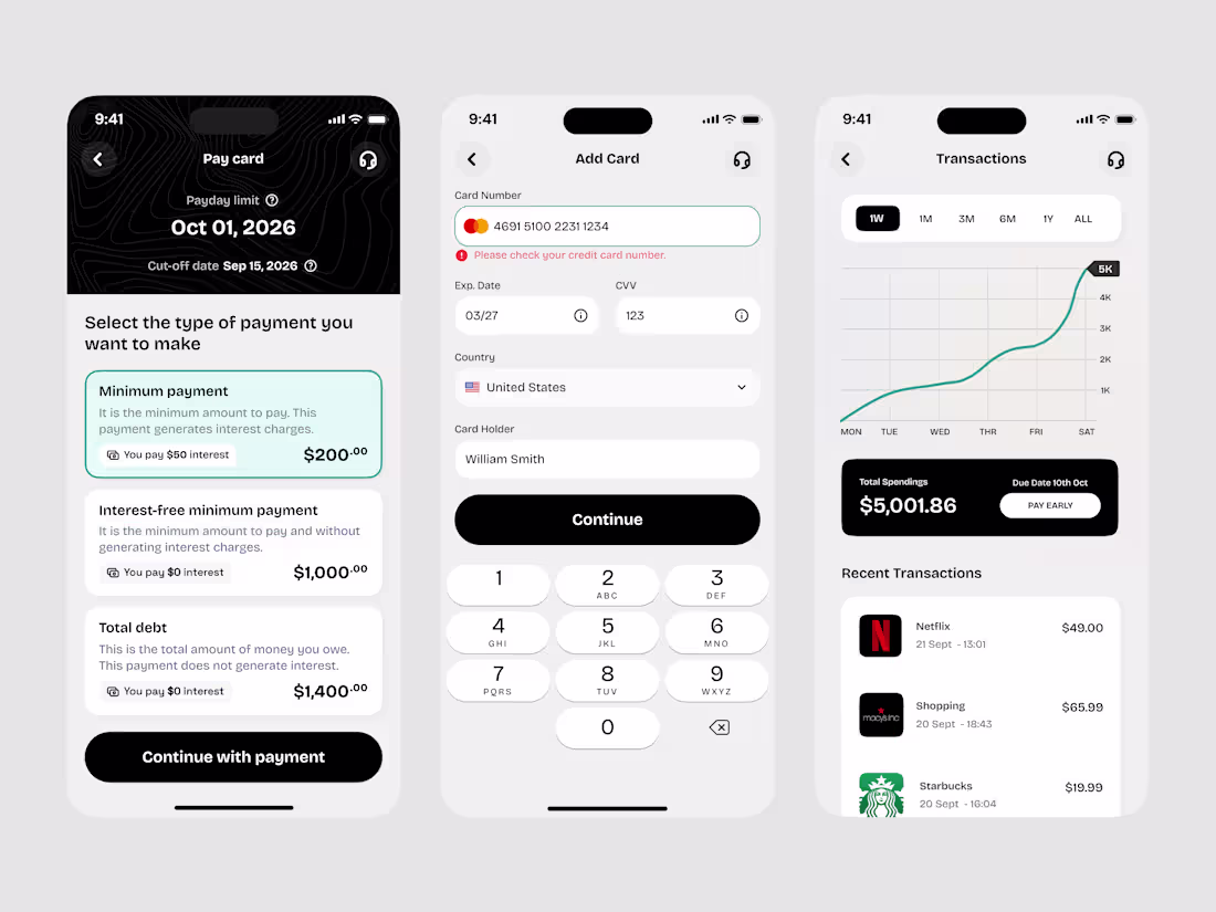 Cover image for Fintech Credit Card & Mobile Banking UI/UX Design