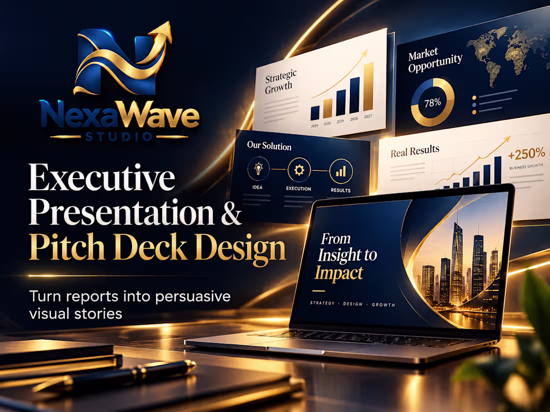Cover image for Executive Presentation & Pitch Deck Design