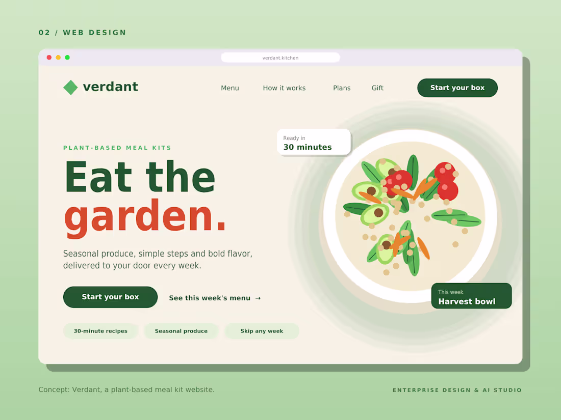 Cover image for Verdant — Plant-Based Meal Kit
