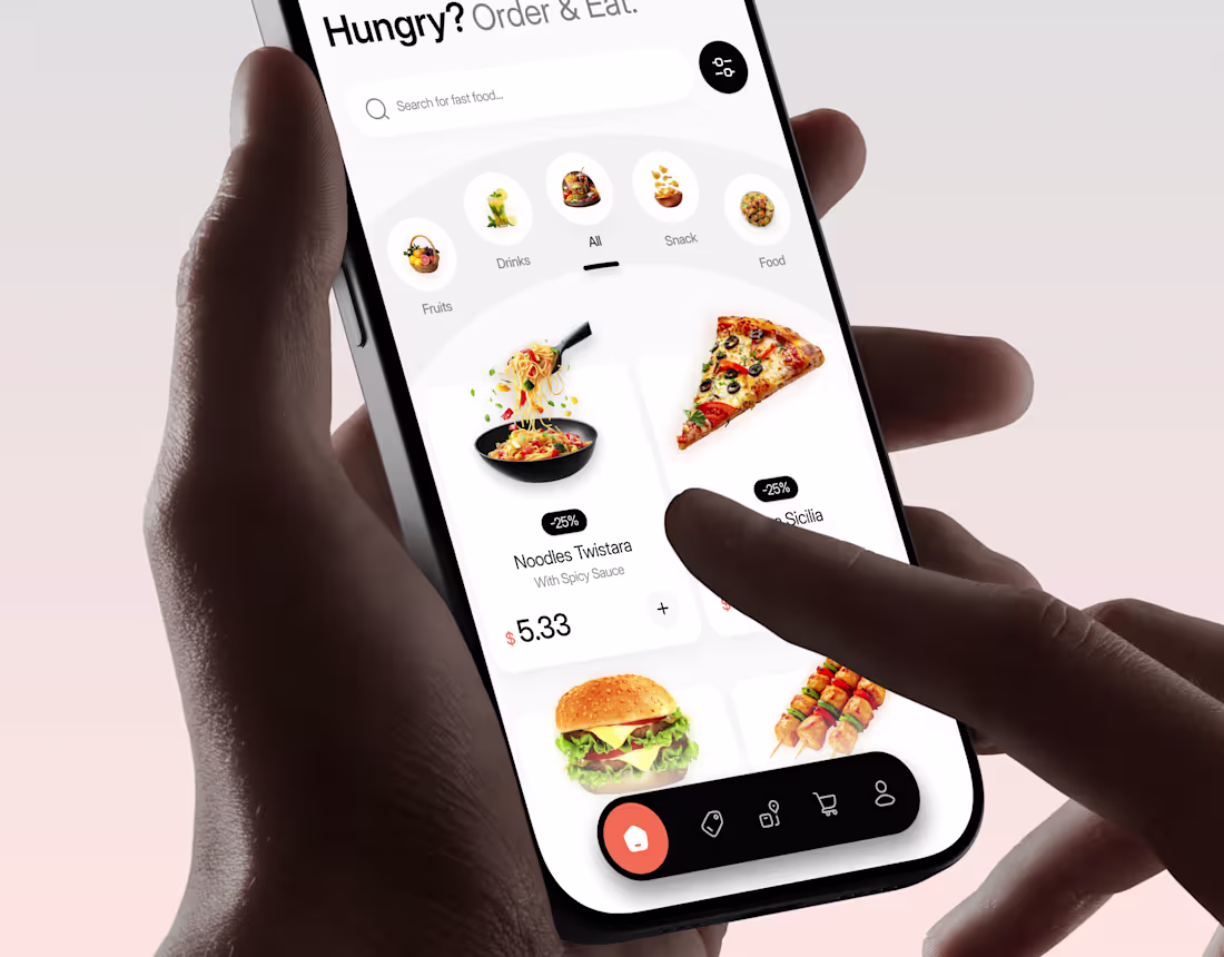 Cover image for Gourmeat Food APP UI UX | Mobile App | Orbix Studio