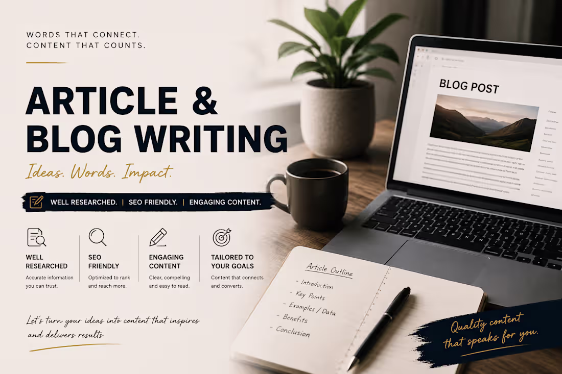 Cover image for Article and Blog writing