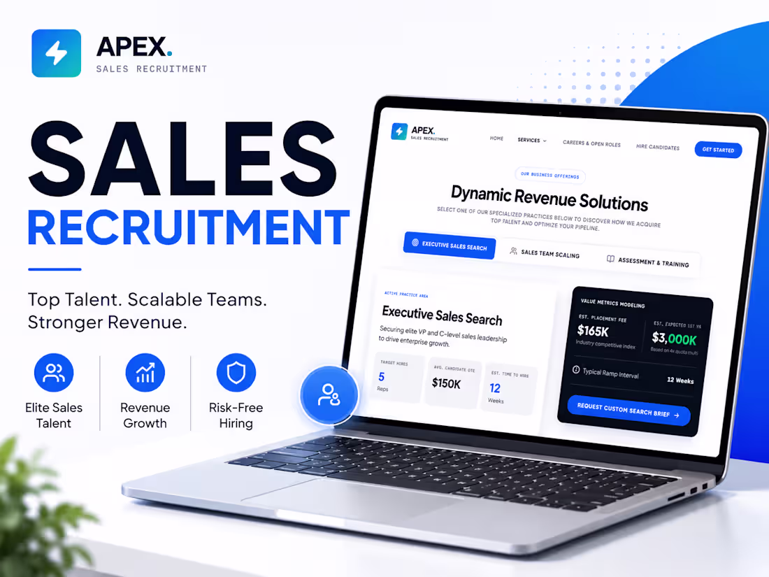 Cover image for Sales Recruitment Frontend Design Website