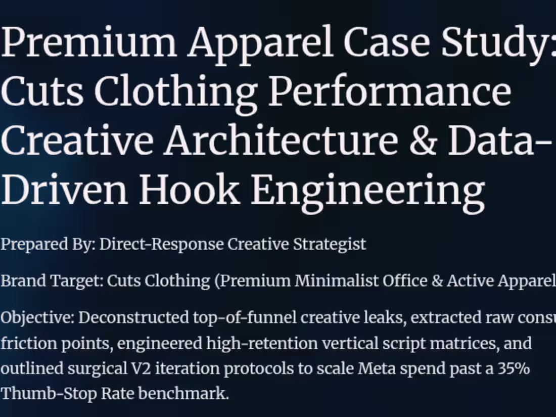 Cover image for Data Driven Hook Engineering for Clothing Brand 