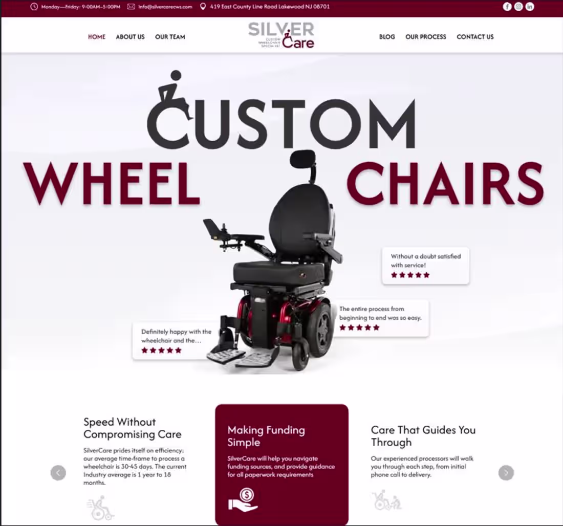 Cover image for SilverCare Website Design & Development