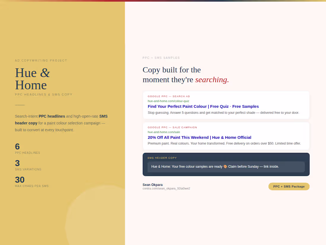 Cover image for Search-intent Google PPC headlines and