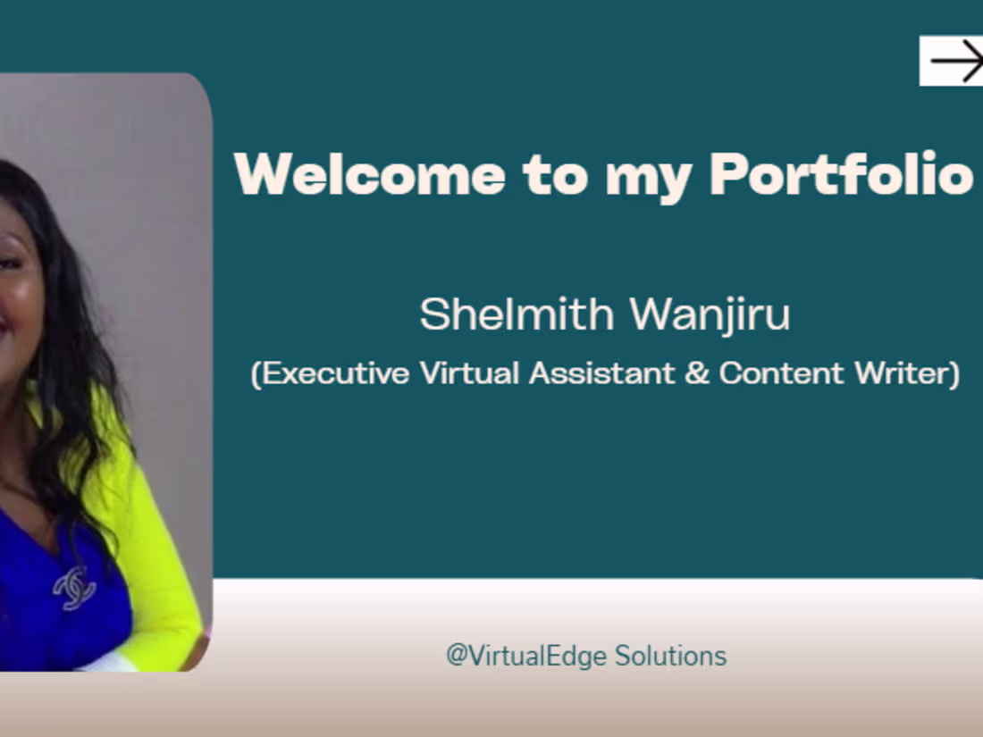 Cover image for Shelmith Wanjiru (E.V.A) Portfolio Presentation
